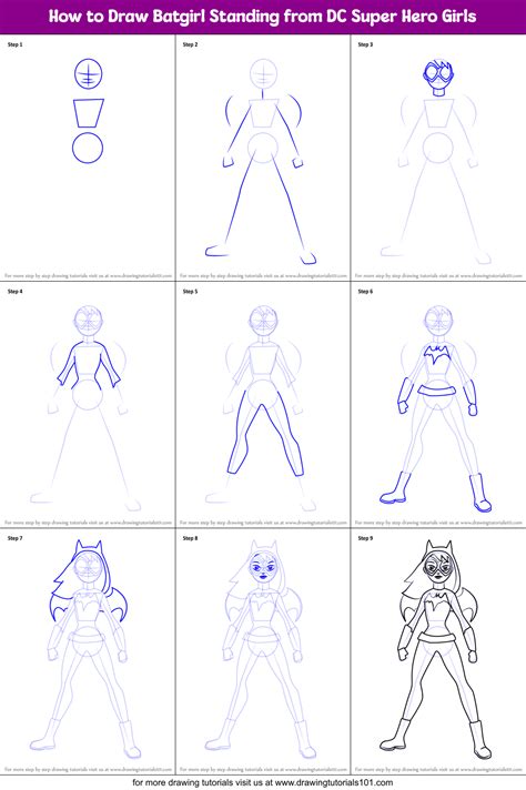 How to Draw Batgirl Standing from DC Super Hero Girls (DC Super Hero ...