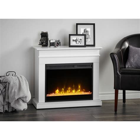 Dimplex Jasmine 31 in. Mantel with a 23 in. Electric Fireplace in White-C3P23C9-2067W - The Home ...