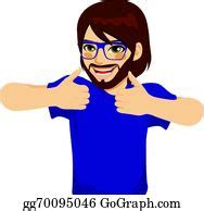 230 Happy Handsome Man Showing Thumbs Up Clip Art | Royalty Free - GoGraph