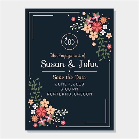 Engagement Invitation Template Vector 241244 Vector Art at Vecteezy