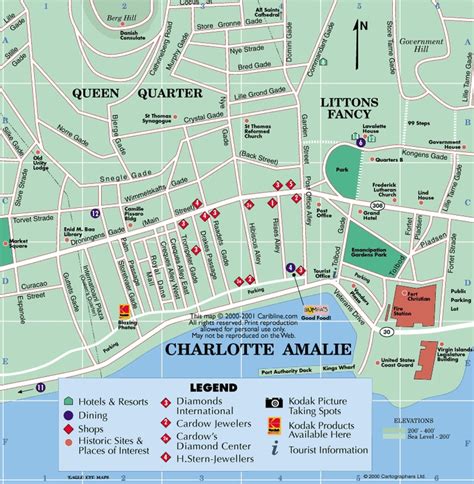 Charlotte Amalie Cruise Port Map | Printable Templates Free