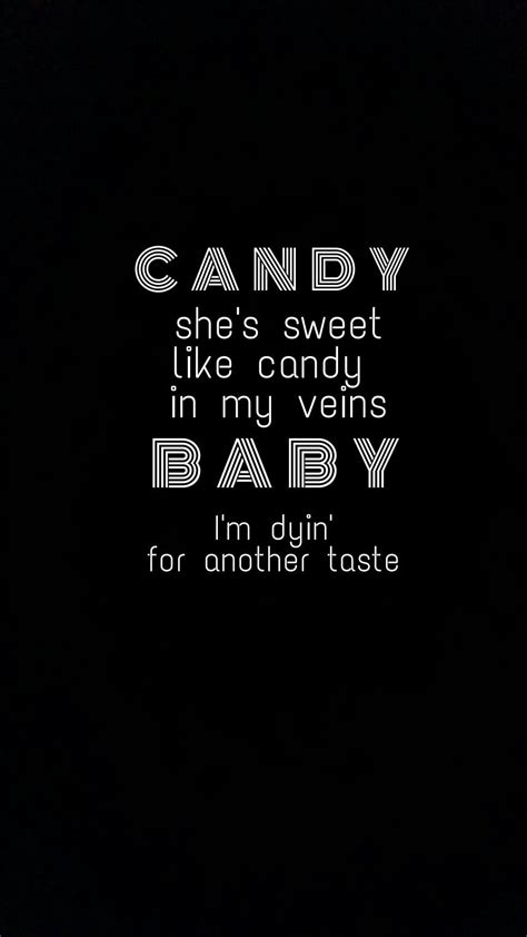 a black and white photo with the words candy written in cursive font on it