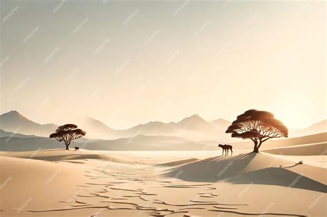 Premium AI Image | Mountain lake desert snow wallpapers