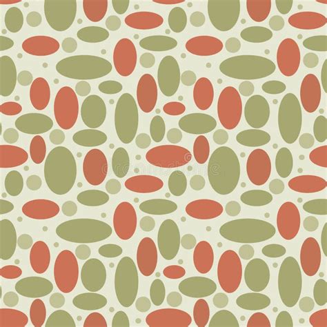 Abstract Seamless Oval Circles Retro Pattern Stock Illustration - Illustration of circle ...