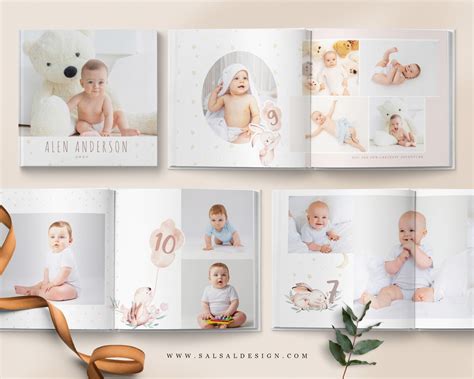 Baby Album Template Album Template Baby Album Photoshop | Etsy