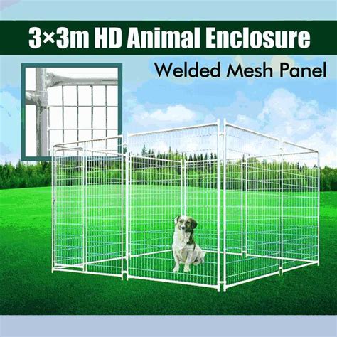 Top Hill 3m L x 3m W x 1.8m H Pet Enclosure Dog Run Set