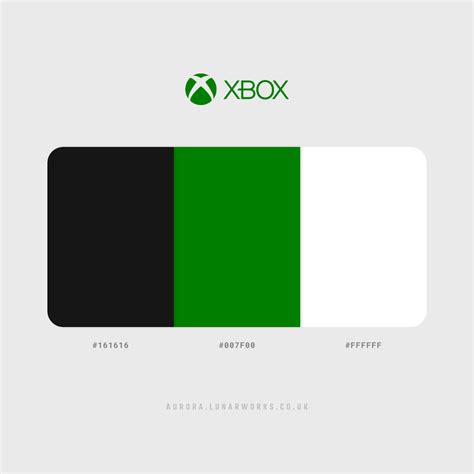 Xbox Color Palette | Logo color schemes, Color palette design, Flat color palette