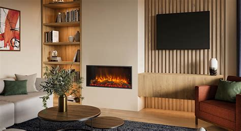 10 Beautiful TV Media Wall Ideas [with electric fireplace] - Stovax & Gazco