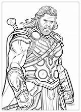 Thor Coloring Pages  Color The Mighty God Of Thunder – MrColoringCom sketch template