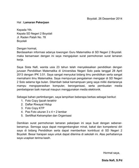 21 Contoh Surat Lamaran Kerja Guru Sesuai EYD & Terlengkap