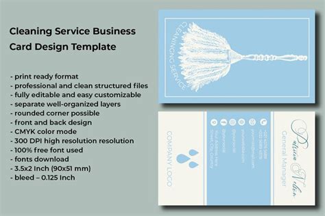 Cleaning Service Business Card Design Template (2681849)