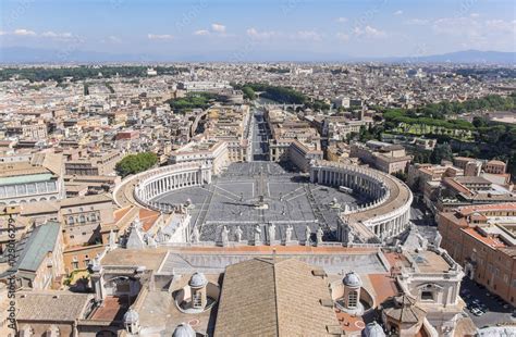 Aerial View of St. Peter's Square in the Vatican City Rome Italy Stock ...