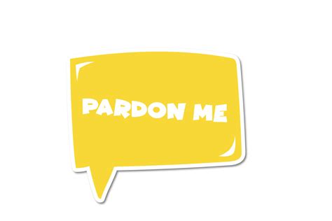 Pardon Me Orange Speech Bubble Vector Graphic by samagata · Creative Fabrica