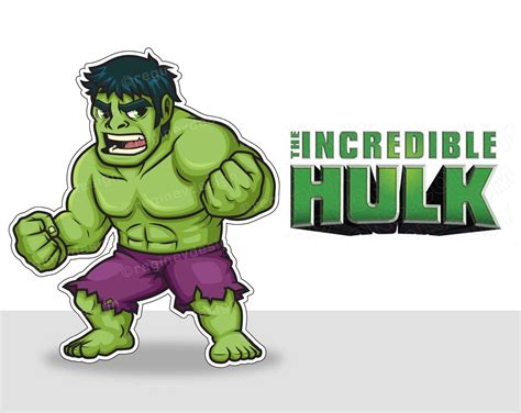 The Hulk Clipart Sticker Avengers Marvel Superhero | Etsy