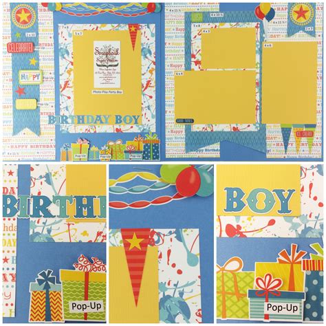 Page Kits | Birthday scrapbook layouts, Birthday scrapbook, Birthday ...