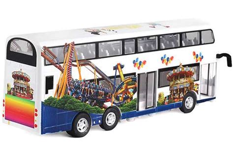 White 1:32 Scale Kids Diecast Double Decker Bus Toy [BU01S148 ...