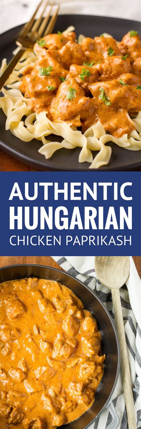 Chicken Paprikash -- an authentic Hungarian chicken paprikash using traditional Hungarian sweet ...