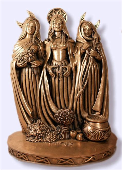 Maid Mother Crone Triple Goddess Statue Pagan Wiccan Altar Icon Bronz Lk #BZTGS | eBay