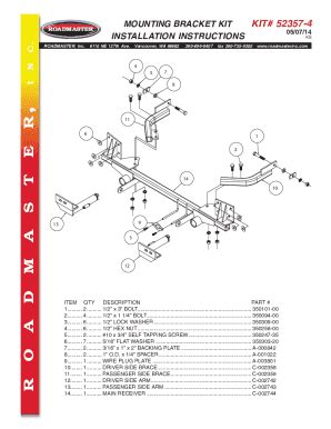 Fillable Online mounting bracket kit installation instructions Fax ...