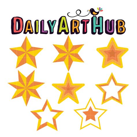 Stars Design Elements Clip Art Set – Daily Art Hub // Graphics, Alphabets & SVG