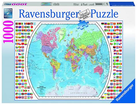 Political World Map Puzzle (1000 pieces) | Ravensburger