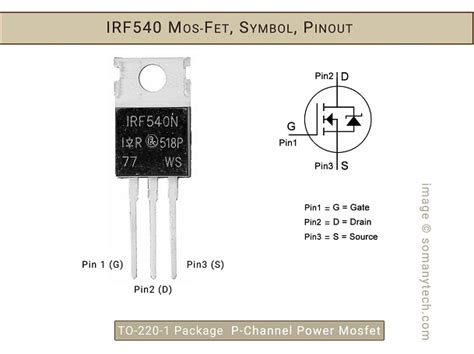 IRF540, Datasheet PDF, Specification, Circuits, Pinout, Equivalent ...