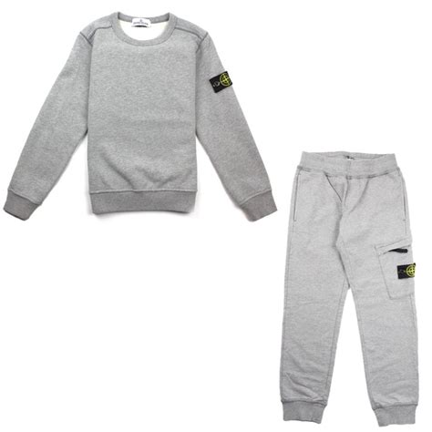 Stone Island Junior Crewneck Sweatshirt Tracksuit Grey | ONU