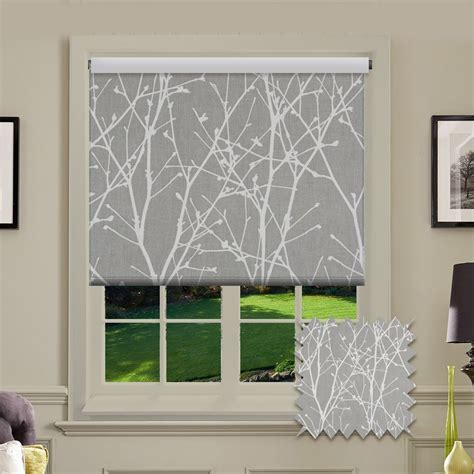 Roller Blinds White And Grey