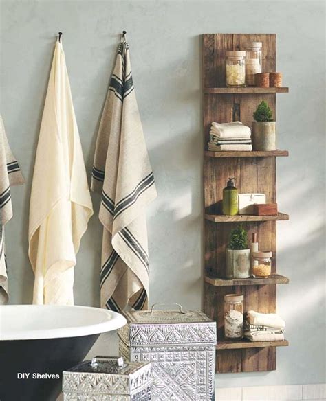 Rustic Bathroom Shelves Ideas