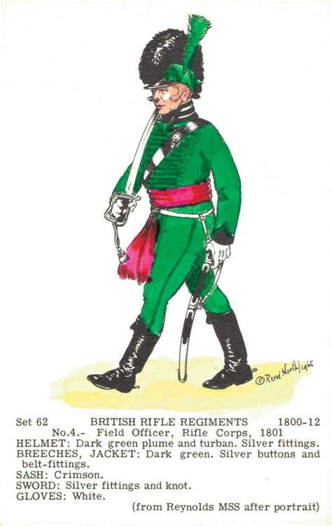 Military - Postcard British Rifle Regiments Field Officer. 01.98 | Other / Unsorted, Postcard ...