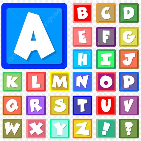 Colored Alphabet Clipart PNG Images, Alphabet Box Color, Lettering Alphabet, Alphabet Blue ...