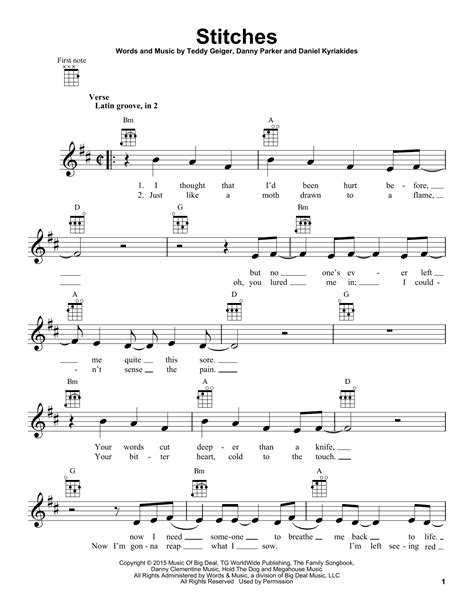 Stitches | Sheet Music Direct