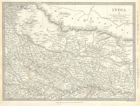 Map of North India, Nepal, and Allahabad