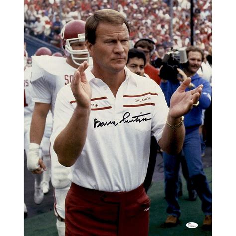 Barry Switzer Oklahoma Sooners Autographed 16" x 20" About To Clap Photograph