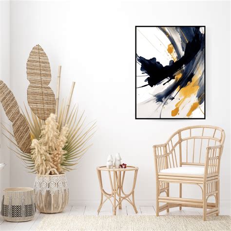 Zen Print Wall Art, Black and White Print, Acrylic Painting, Abstract ...