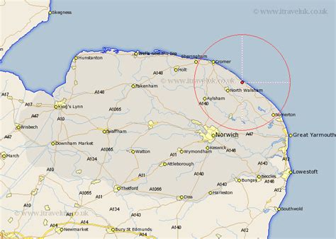 Bacton Map - Street and Road Maps of Norfolk England UK