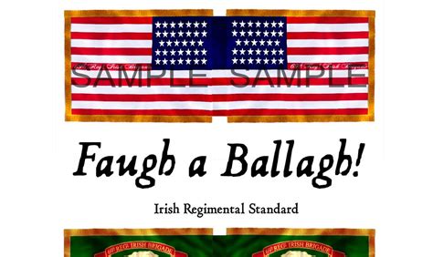 25mm Wargame Irish Brigade Flags Ready Now! |Battle Flag