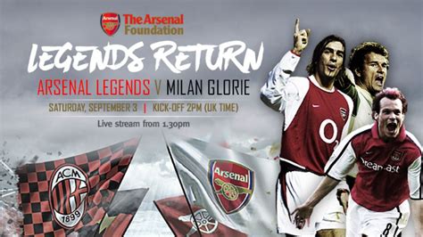 Arsenal Legends v Milan - LIVE stream | News | Arsenal.com