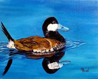 Mary Jo Zorad : Ruddy Duck Waterfowl Bird Art Oil Painting Mary Jo Zorad