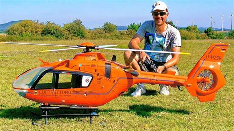 SUPER BIG RC EC-135 SCALE MODEL ELECTRIC HELICOPTER FLIGHT ...