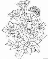 Realistic Flowers Coloring page Printable sketch template