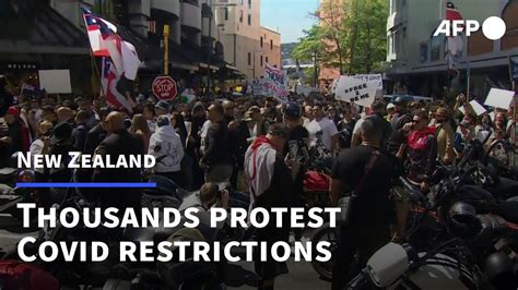 Thousands attend New Zealand protest against Covid-19 measures | AFP - YouTube