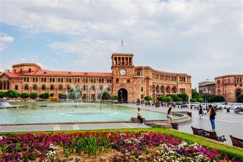 Republic Square, Yerevan, Armenia Editorial Photography - Image of ...