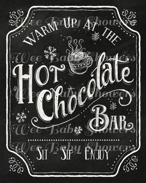 Hot Cocoa Bar Poster, Hand Drawn Chalkboard Hot Chocolate - Etsy | Hot cocoa bar sign, Hot cocoa ...