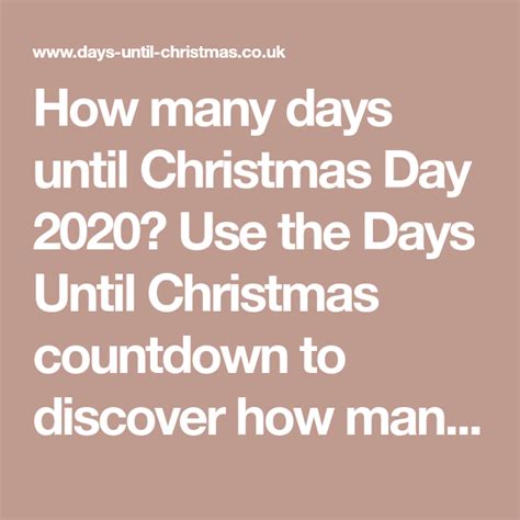 How many days until Christmas Day 2020? Use the Days Until Christmas ...