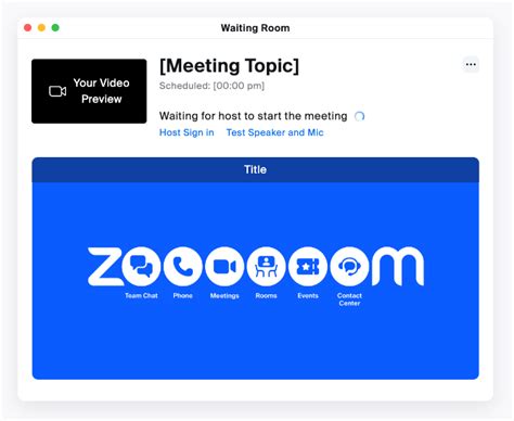 Enabling and customizing the Waiting Room – Zoom Support