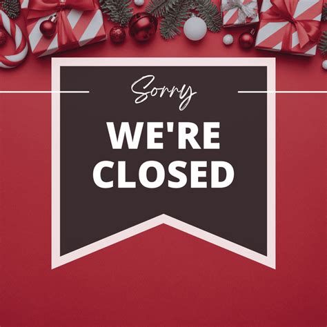 Free printable closed for christmas sign template - A Sparkle of Genius