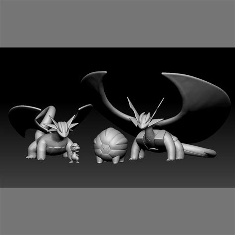 STL file Pokemon Bagon Shelgon Salamence Mega Evolution・3D printing template to download・Cults