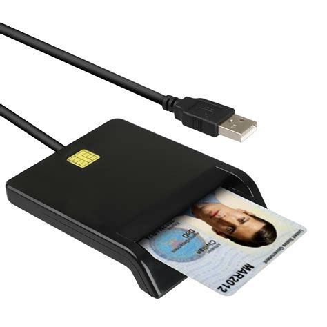 CAC Smart Card Reader DOD Military USB Common Access Card Compatible with Windows, Mac OS and ...