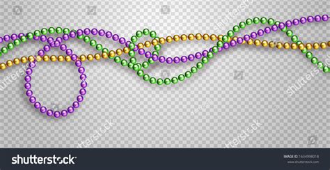 Vector Illustration Mardi Gras Beads Traditional Stock Vector (Royalty ...